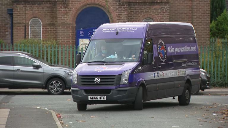 The food bank is run from a local community center,