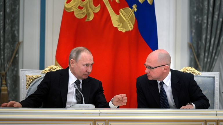 Mr Kiriyenko works closely with President Vladimir Putin