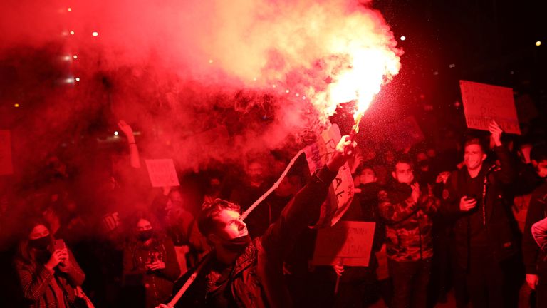 Protests over abortion in Warsaw