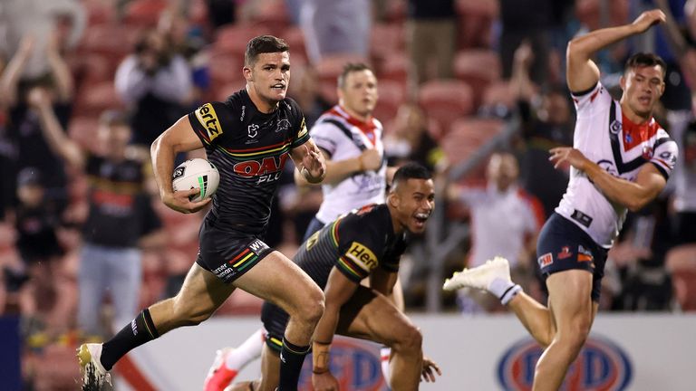 Nathan Cleary Bags Hat Trick For Penrith Panthers Video Watch Tv Show Sky Sports