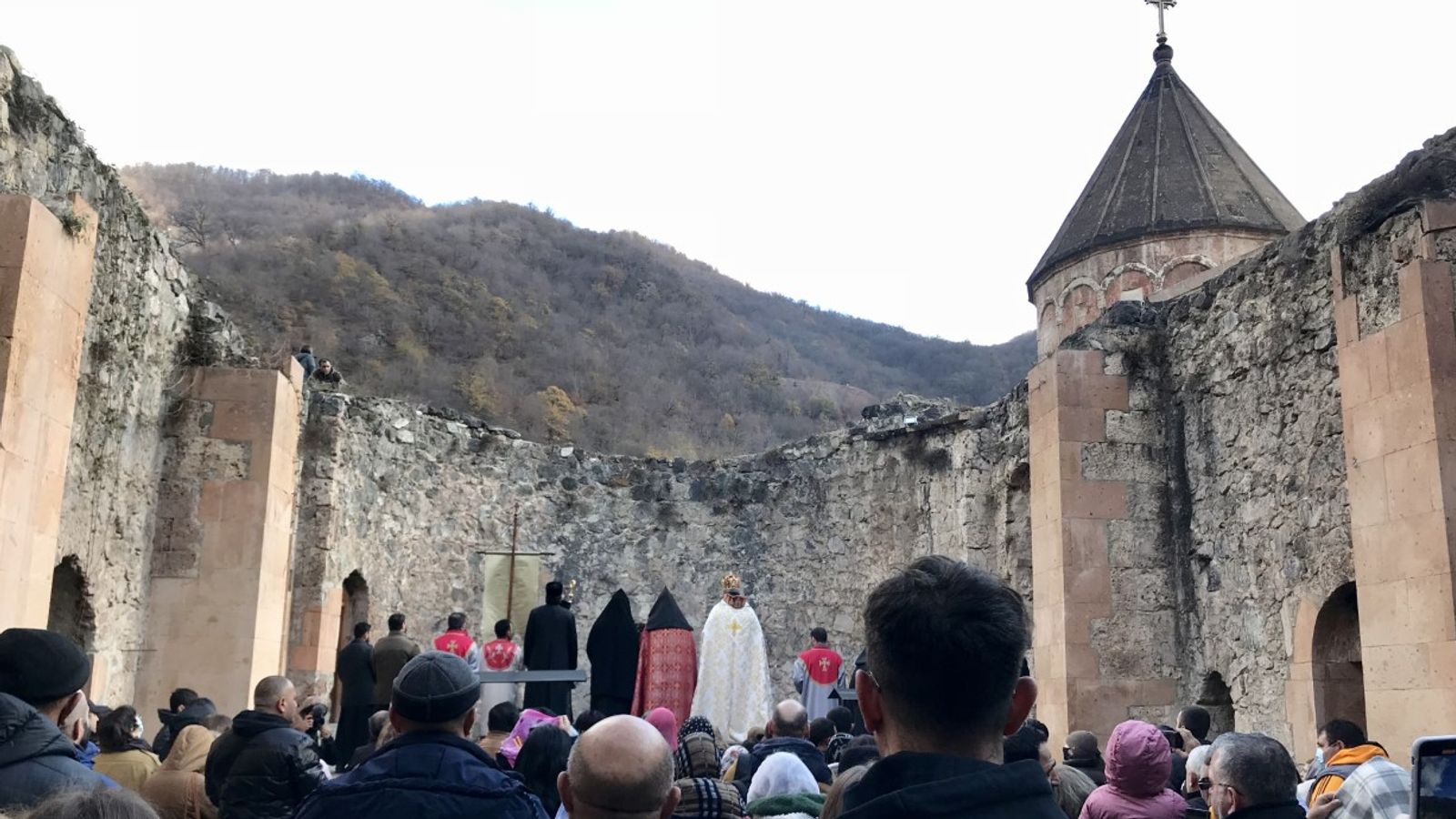 'I don't want to say goodbye' Armenian monastery guarded by military