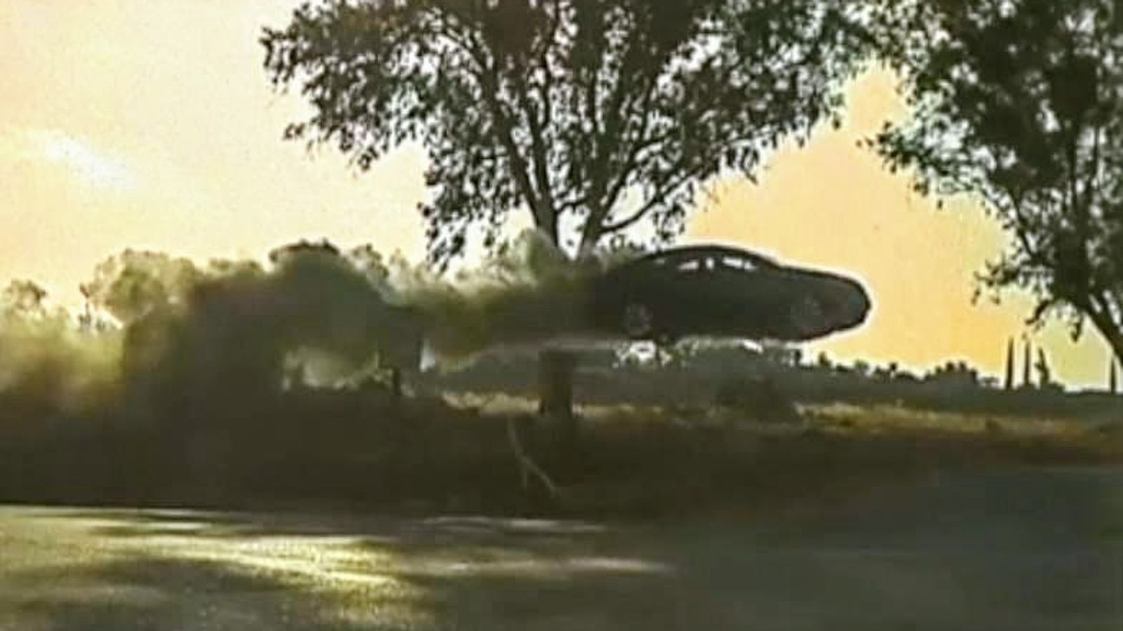 US: Lucky escape for driver who launched car off highway in California ...