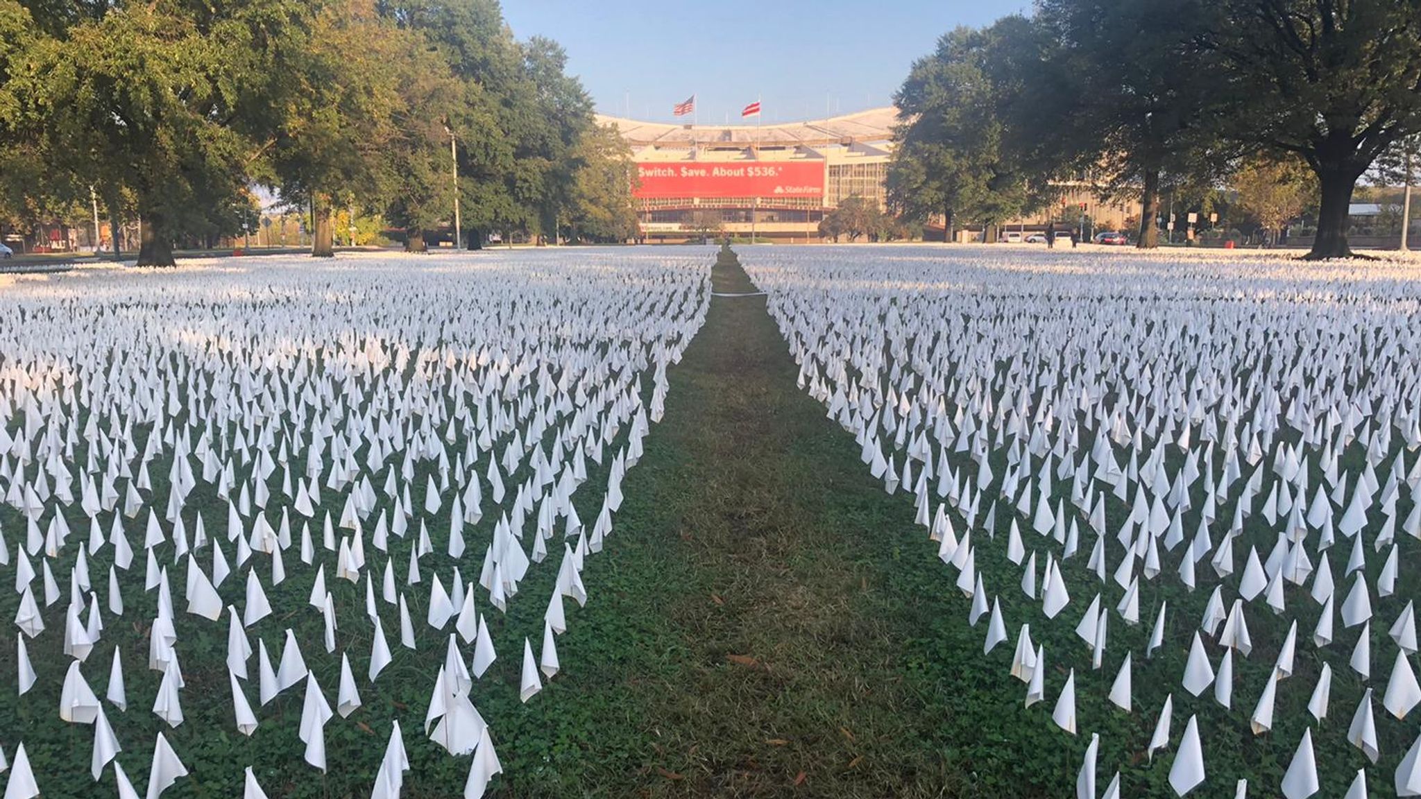 'How could this happen?' A sea of white flags to remember American ...