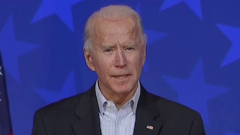 Joe Biden says he has compleated briefings on COVID and the US economy and asks for calm while votes are counted. 