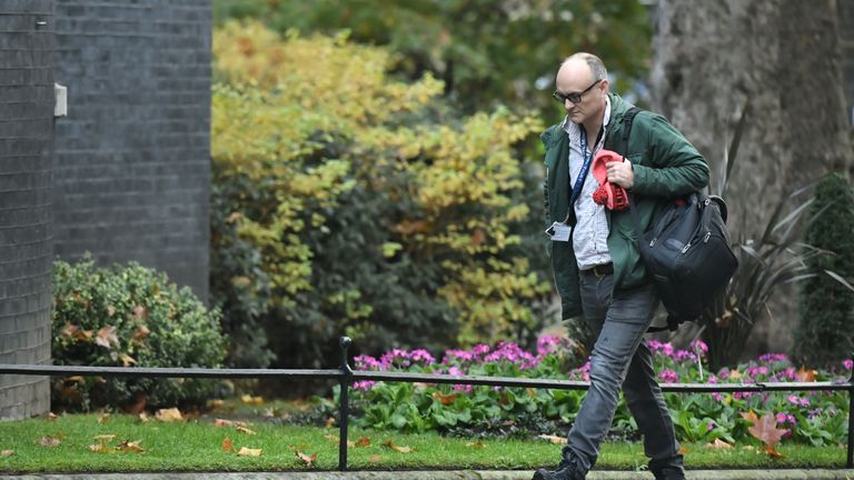 Senior aide to the Prime Minister Dominic Cummings arrives in Downing Street, London, ahead of a Cabinet meeting at the Foreign and Commonwealth Office (FCO).