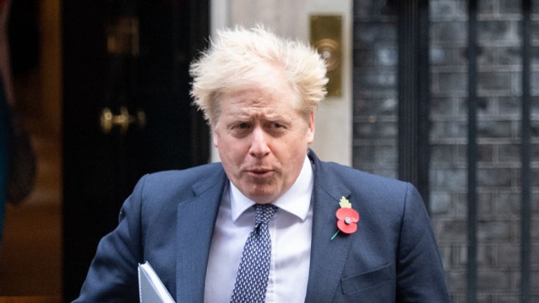 Prime Minister Boris Johnson in Downing Street, London, ahead of a Cabinet meeting at the Foreign and Commonwealth Office (FCO).