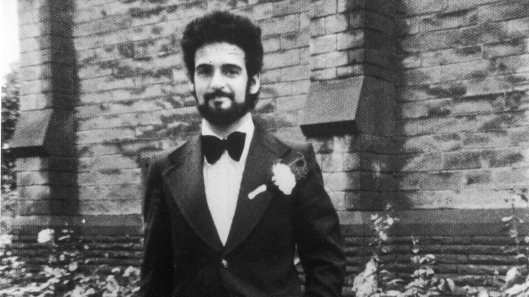 Portrait of British serial killer Peter Sutcliffe, a.k.a. &#39;The Yorkshire Ripper,&#39; on his wedding day, August 10, 1974. (Photo by Express Newspapers)