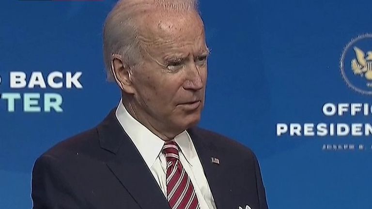 Joe Biden has said that Trump is the &#39;only reason people question the vaccine&#39;.