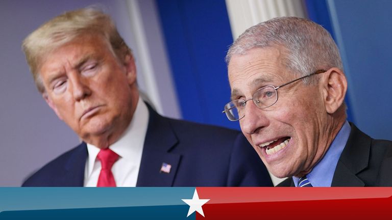 Donald Trump and Dr Anthony Fauci