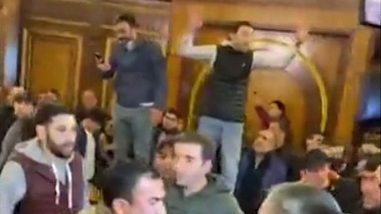 Protesters kicked down glass doors and broke into government buildings demanding to see Prime Minister Nikol Pashinyan.