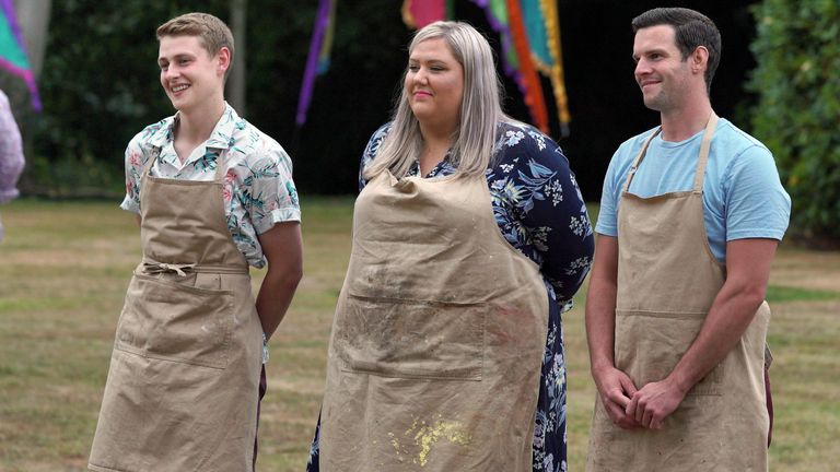 It was a close run final, with Dave (R) coming runner up to Peter. Pic: Channel 4/Bake Off