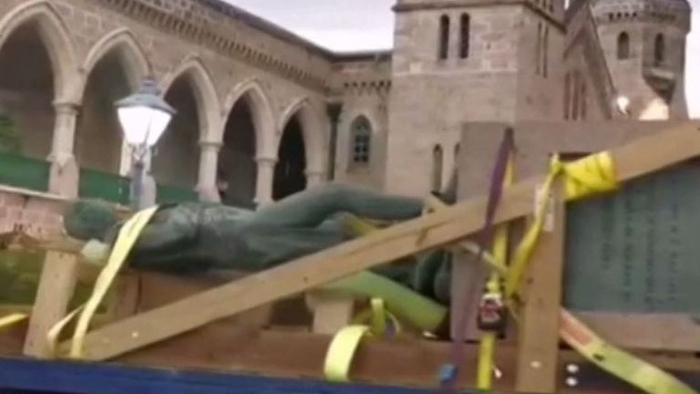 Statue of Lord Nelson is removed from Barbados