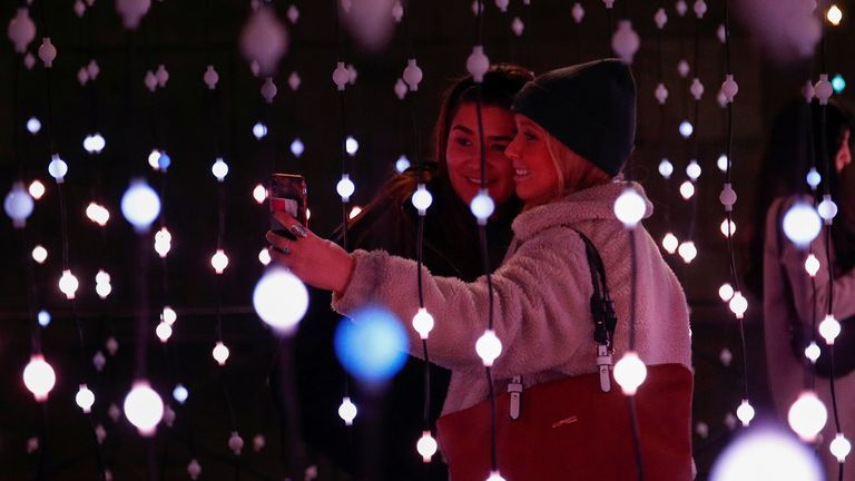 A lighting installation in Brussels, Belgium, last year