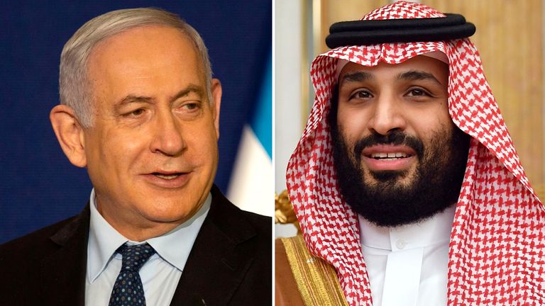 Benjamin Netanyahu and Mohammed bin Salman