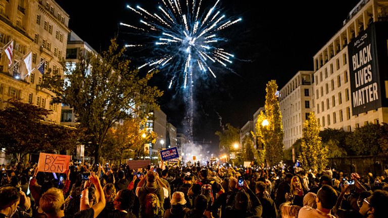 There were fireworks in Black Lives Matter plaza in Washington