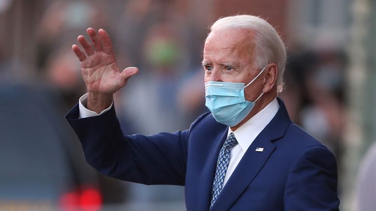 Joe Biden said mask wearing should not be politicised