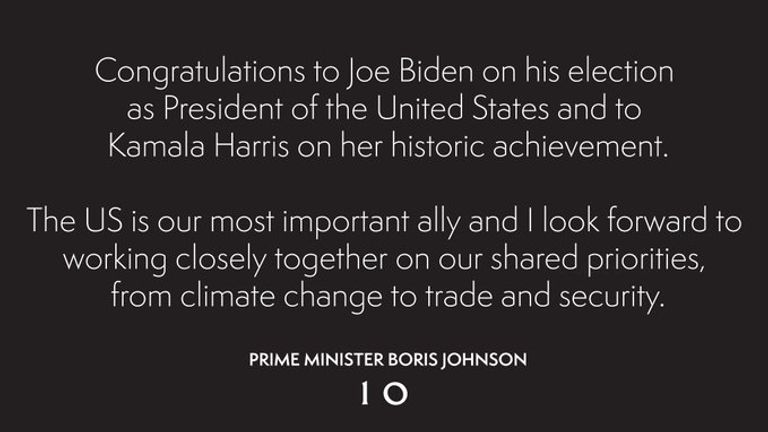 PM tweet Joe Biden