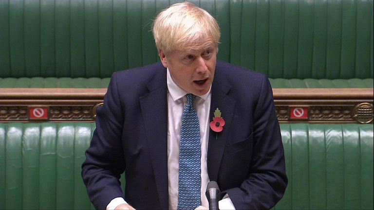 Prime Minister Boris Johnson sets out plan for second national lockdown in England