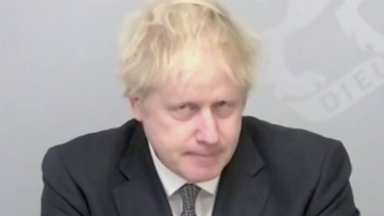 Boris Johnson appears virtually at PMQs