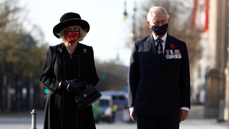 Prince Charles, Camilla  and German officials lay wreath in Berlin to mark Volkstrauertag (Remembrance Day)