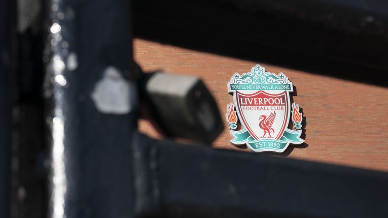 (200503) - LIVERPOOL, May 3, 2020 (Xinhua) - Liverpool Football Club's Anfield Stadium is closed and empty as sporting events remain suspended during the COVID-19 pandemic in Liverpool, Britain, on May 2 2020. (Photo by Jon Super / Xinhua)