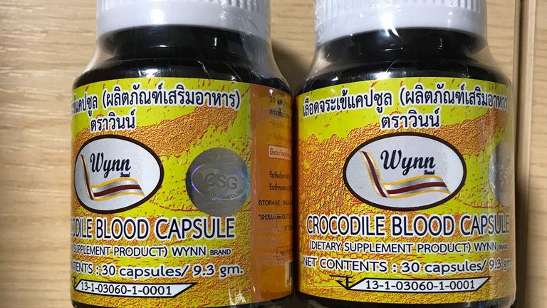Crocodile blood capsules