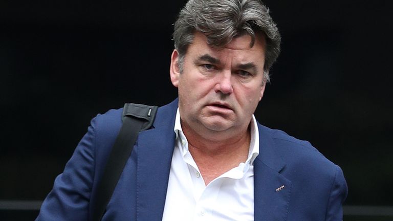 Former BHS owner Dominic Chappell arrives at Southwark Crown Court in London where he is charged with tax fraud 19/10/20