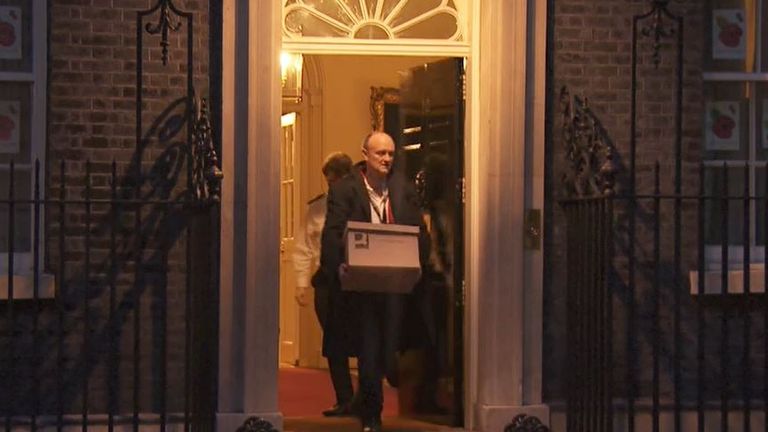 Dominic Cummings seen leaving Number 10 Downing Street