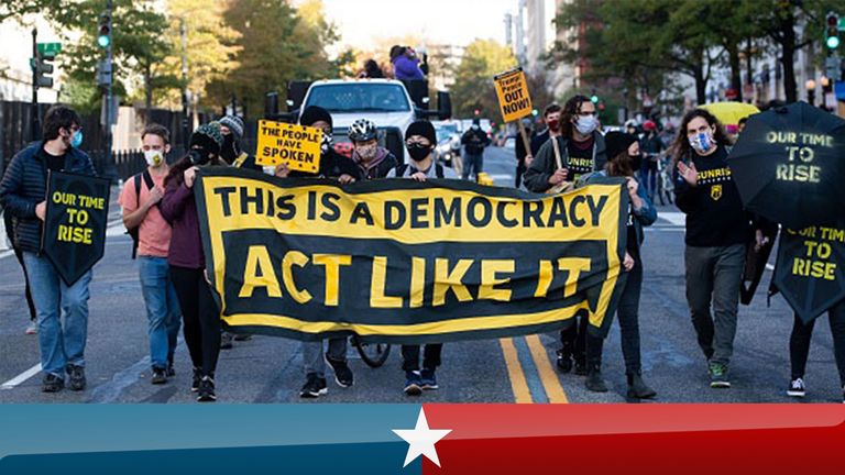 US election 2020: 'Count every vote' protests sweep cities as Trump calls  for process to be stopped | US News | Sky News