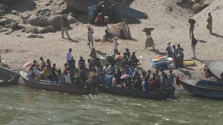 The river crossing marks the last stage in a desperate escape from violence