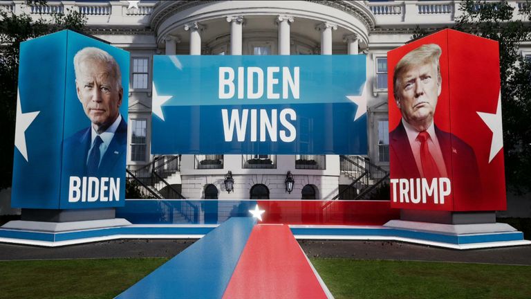 Sky News projects Joe Biden has been elected as the 46th US president.
