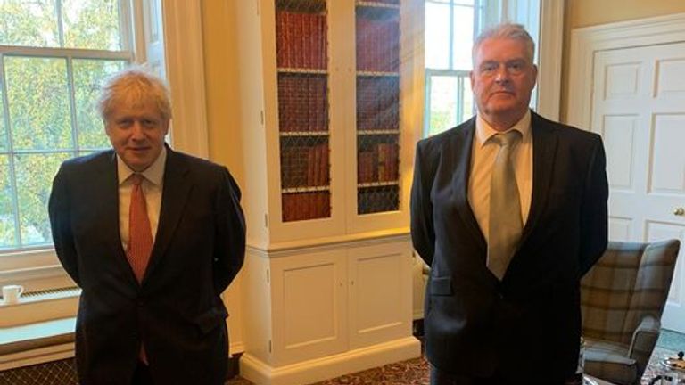 Lee Anderson (R) posted a picture of him with the PM after their meeting on Thursday. Pic: Facebook/Lee Anderson