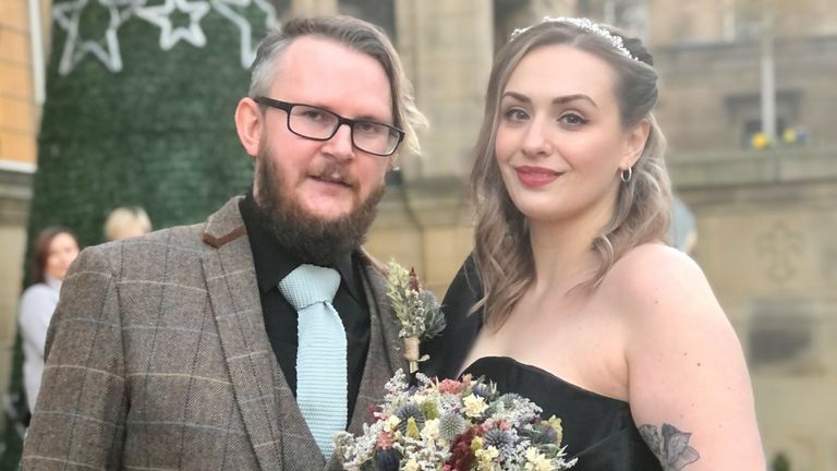 Darren and Paige Phillips brought their wedding forward