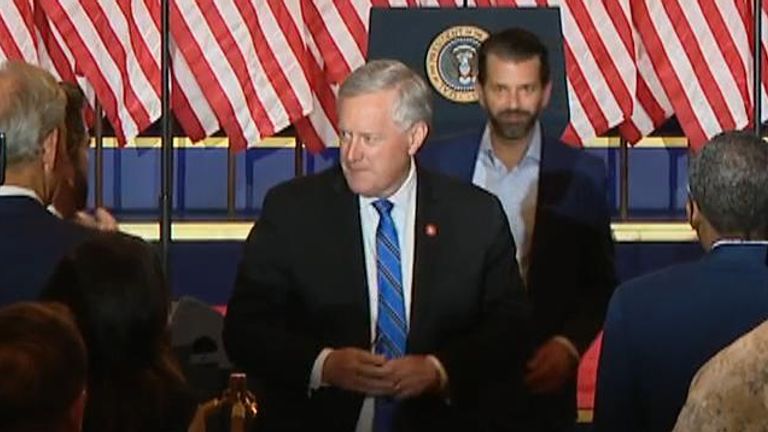 Mark Meadows seen without mask at Trump press conference days before testing positive for covid