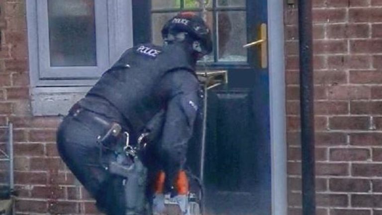Northumbria police use chainsaw to break door in drug raid in Newcastle