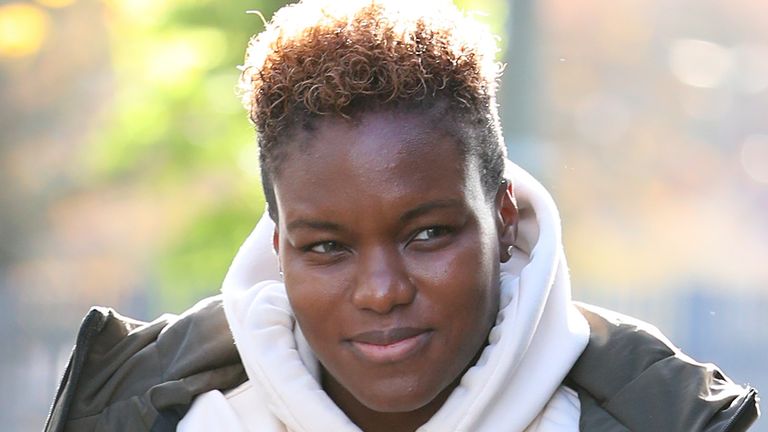 LONDON, ENGLAND - NOVEMBER 03: Nicola Adams seen arriving at a dance studio for Strictly Come Dancing 2020 rehearsals on November 03, 2020 in London, England. (Photo by Neil Mockford/GC Images)