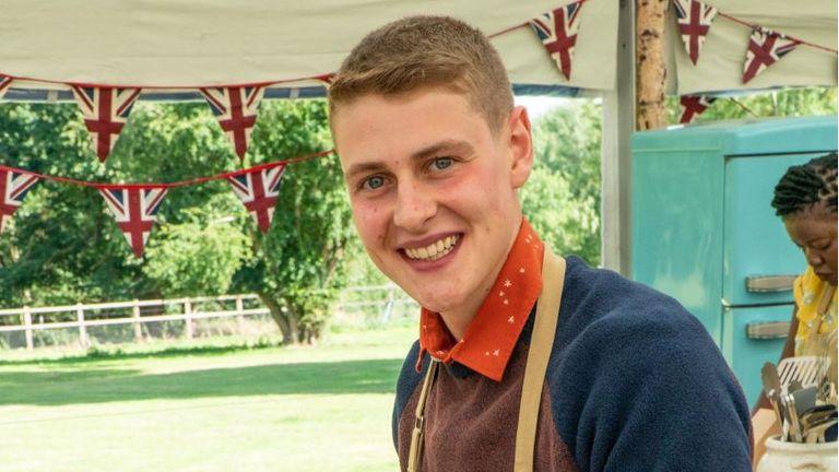 Peter pipped Dave and Laura to the post, and took home the coveted Bake Off glass cake stand. Pic: Channel 4/Bake Off