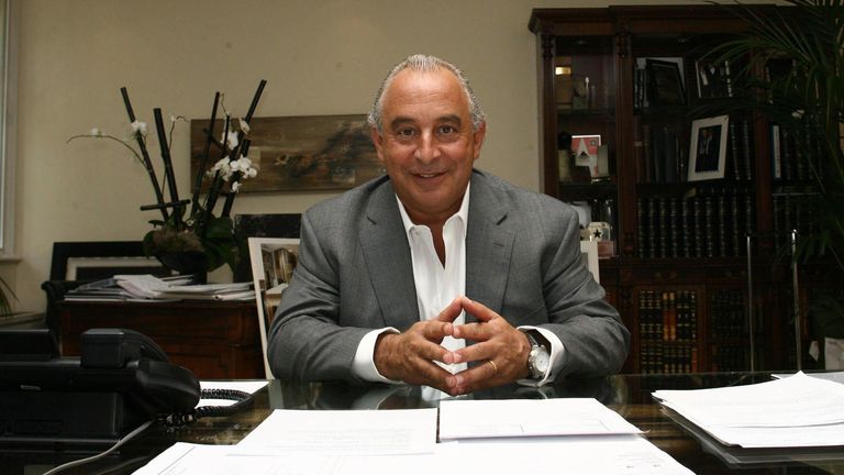 Philip Green relaxes in his London Office 