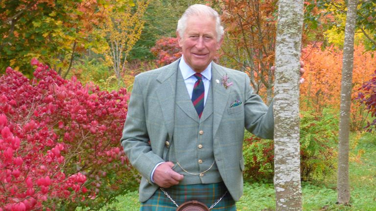 A photo of Prince Charles in Scotland was released for his 72nd birthday