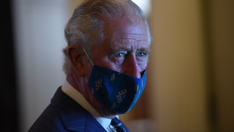 Prince Charles has worn a mask during recent public events