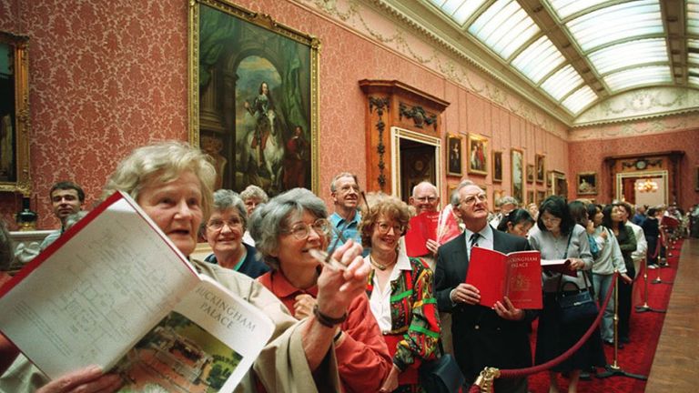 Visitors in 1994 - the second year the gallery was opened to the public