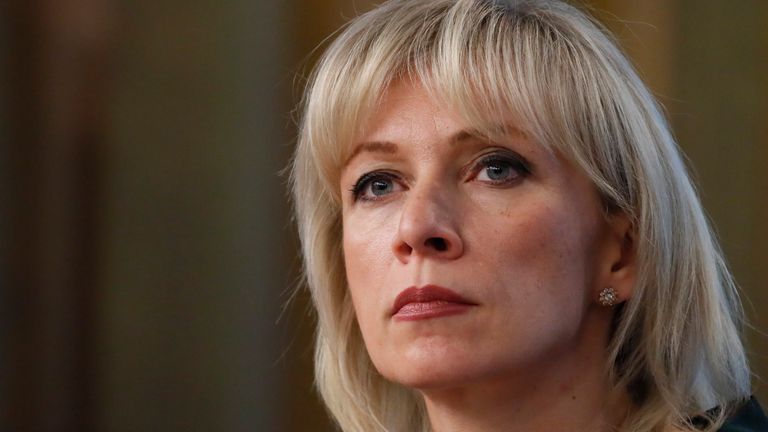 Russia&#39;s Foreign Ministry spokeswoman Maria Zakharova listens during the annual news conference in Moscow