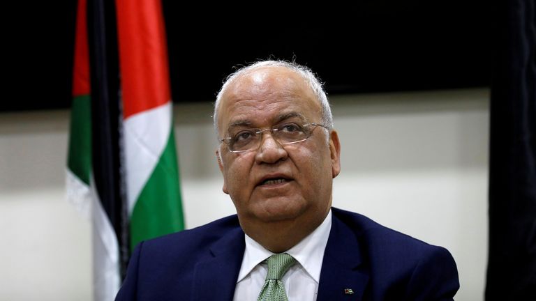 The 65-year-old had been a spokesman for the Palestinians for more than three decades