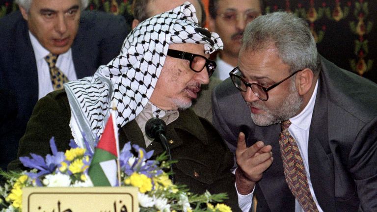 The peace negotiator also worked as Yasser Arafat&#39;s (L) translator