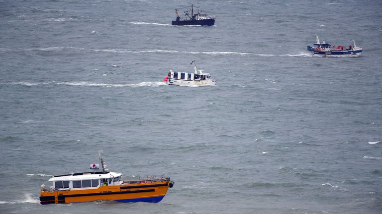 Boats search for two missing fishermen near Seaford, Sussex