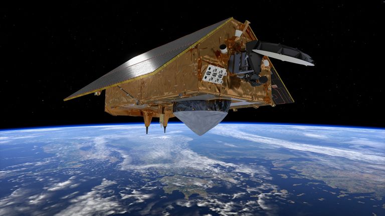 What Copernicus Sentinel-6 might look like over the Andes. Credit EU Space Agency