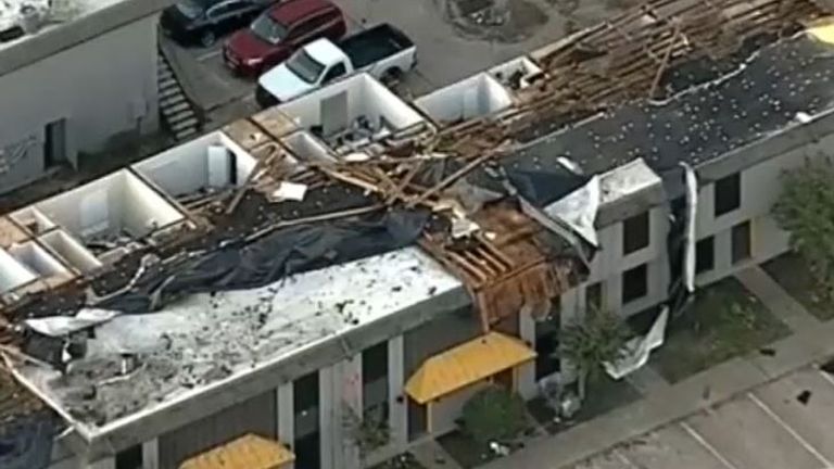 Storm Leaves Texas Buildings In Ruins | US News | Sky News