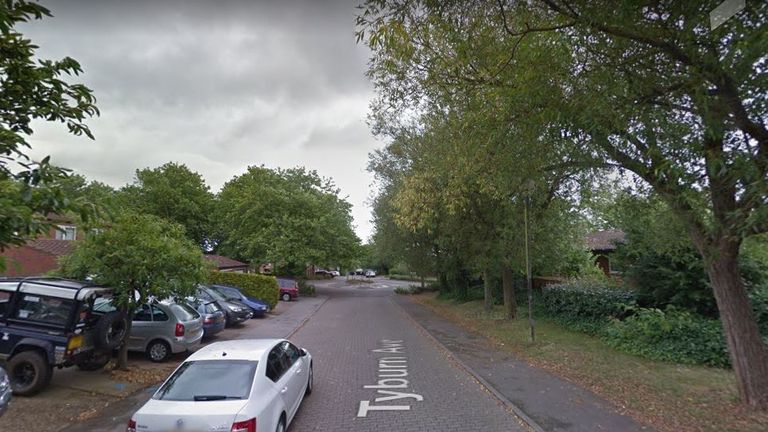 A teenager died after sustaining injuries to the chest in an incident on Tyburn Avenue. Pic: Google Street View