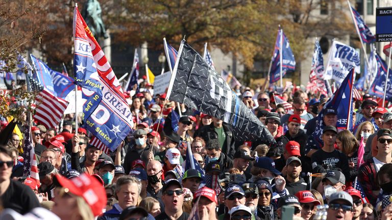 Thousands of Trump supporters joined the Million MAGA March to the US Supreme Court