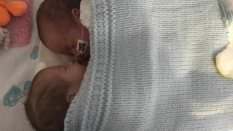 Rifat and Barry were able to virtually visit their newborn children